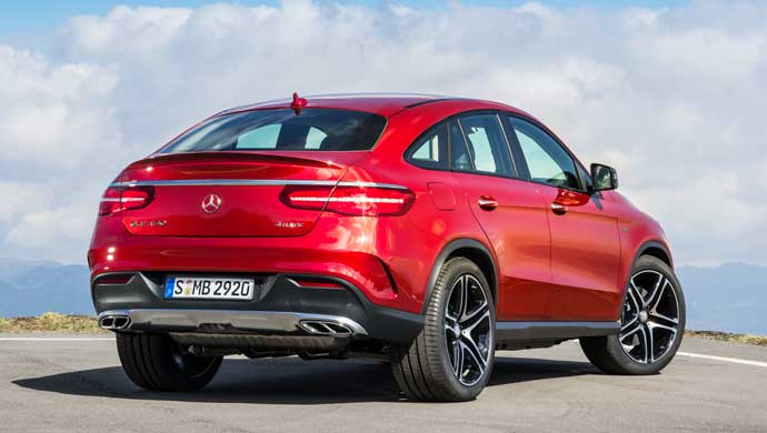 Rear shot of the GLE 450AMG Coupe
