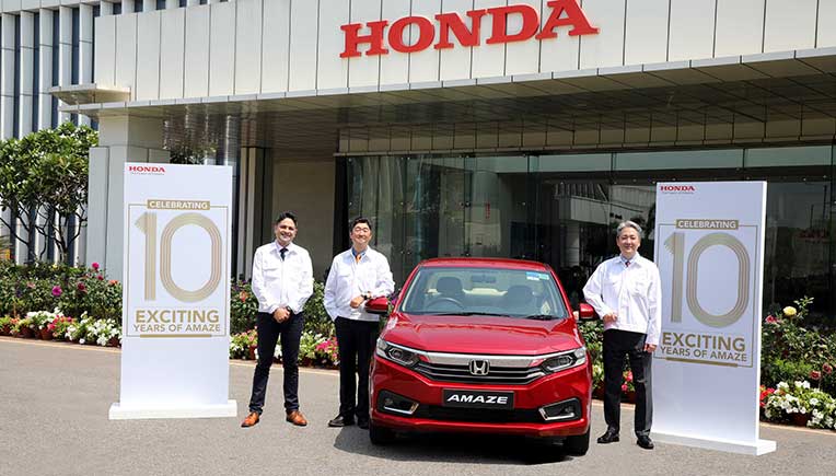Honda Amaze celebrates 10 years in India
