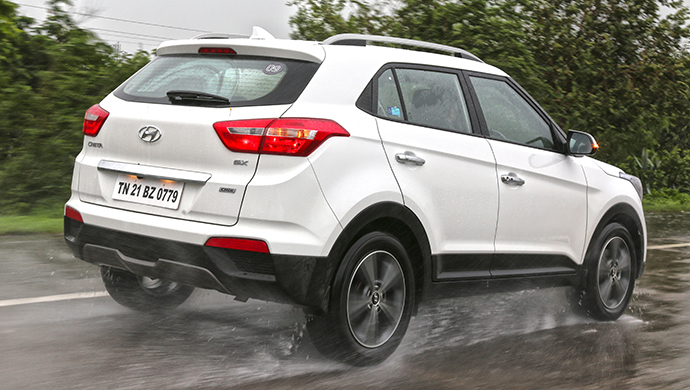 Rear shot of Hyundai Creta SUV