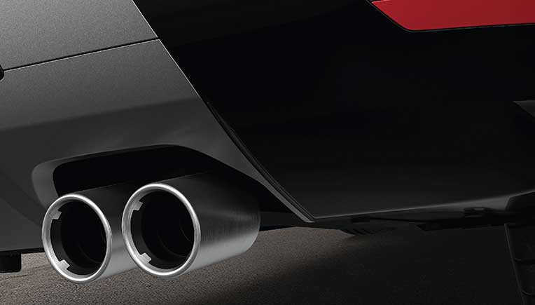 Twin tip exhaust
