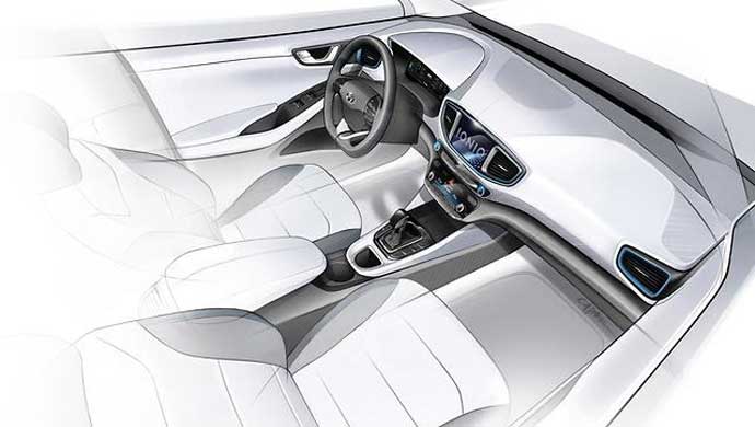 Rendering of the new Ioniq interior