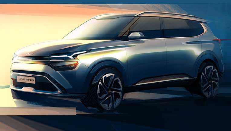 Kia reveals official sketches of Kia Carens  SUV