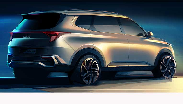 Kia reveals official sketches of Kia Carens  SUV
