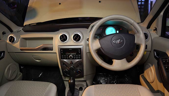 Interiors of the Mahindra eVerito