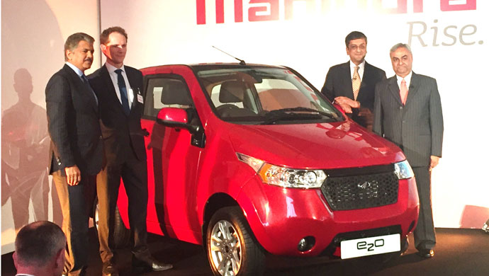 Senior officials of Mahindra at the launch