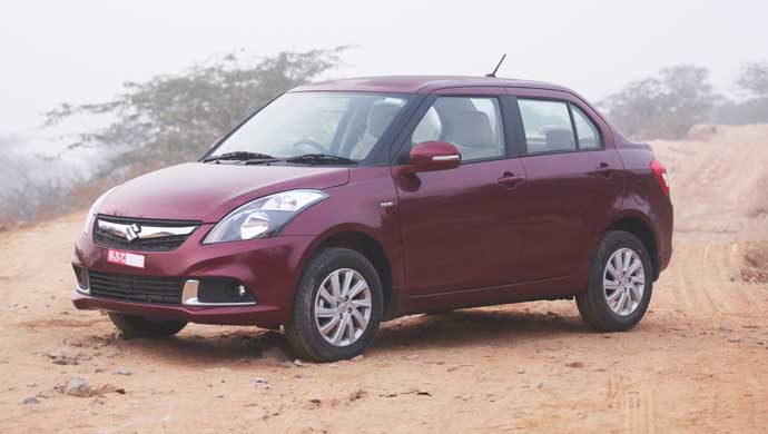 Front shot of the Maruti Suzuki Swift Dzire AMT