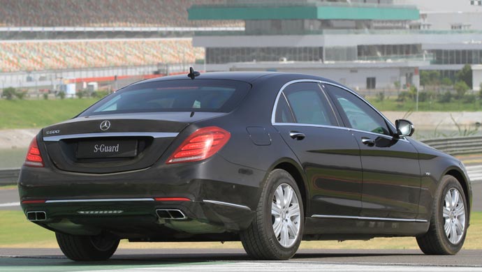 Rear shot of Mercedes-Benz S-Guard