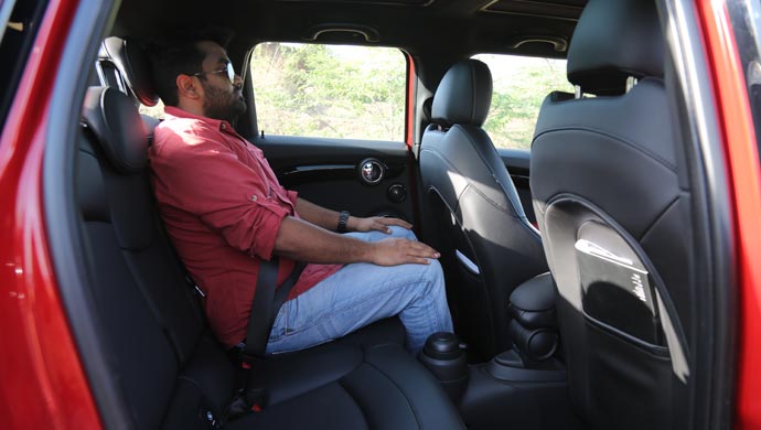 On the inside the car is actually quite roomy, well at least for the front passengers.