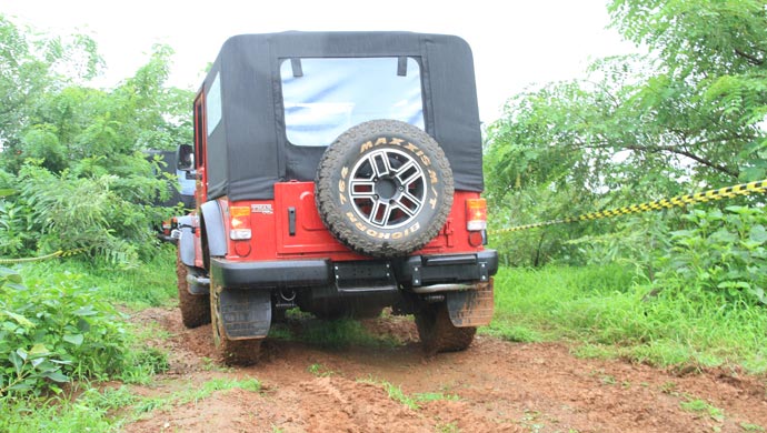Rear shot of the new Mahindra Thar CRDe