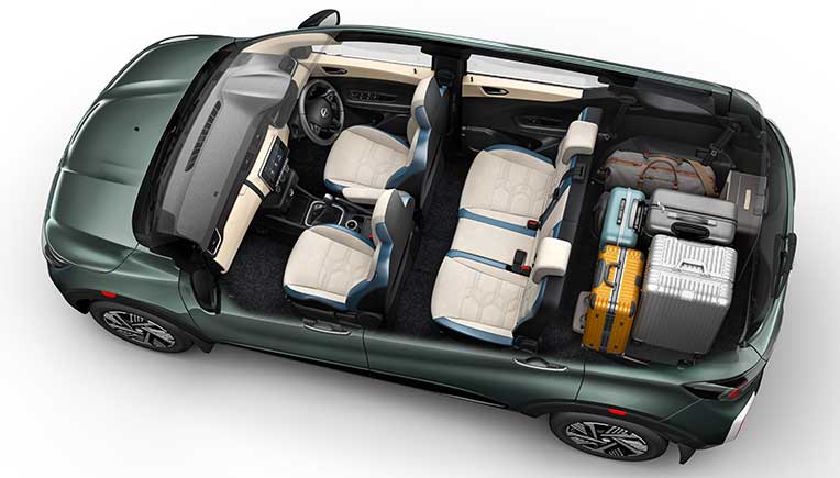 Nissan Gravite with third row seats folded