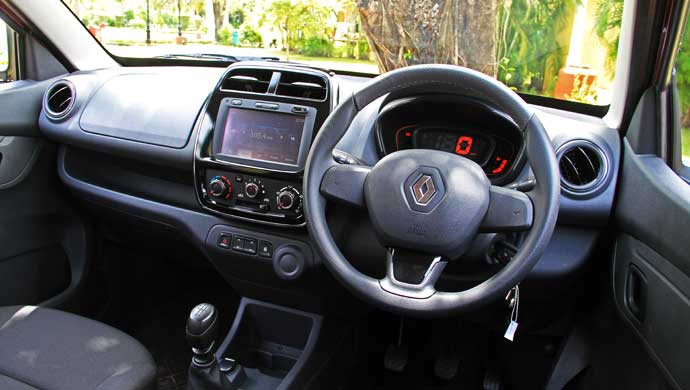 The dash of the new Renault Kwid