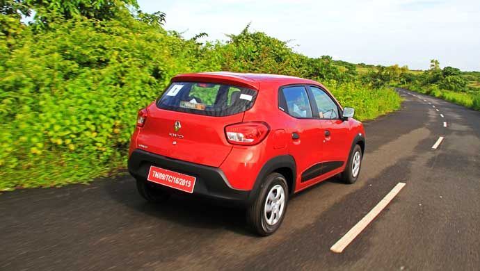 Rear shot of the Renault Kwid