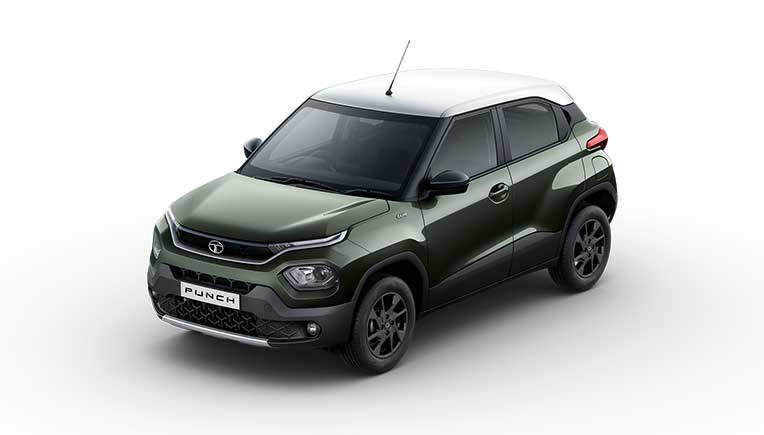 Tata Punch Camo with pristine white roof