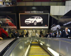 Evoque all over Euston Station in UK