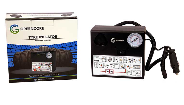 Greencore Electronics unveils car vacuum cleaner, puncture repair kit