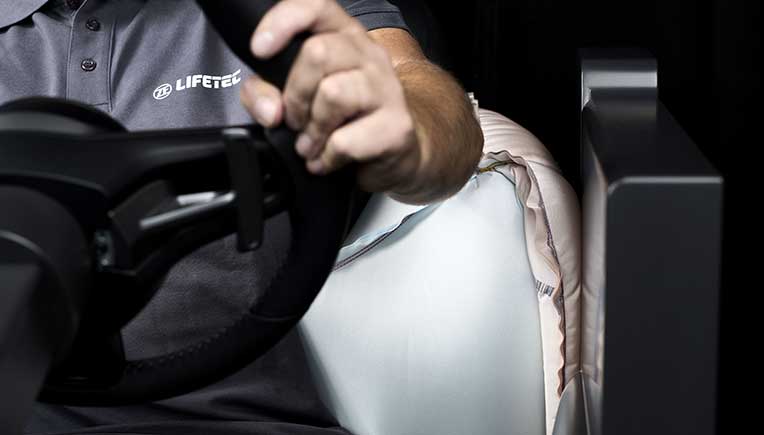 ZF Lifetec airbag can increase crumple zone in passenger compartment
