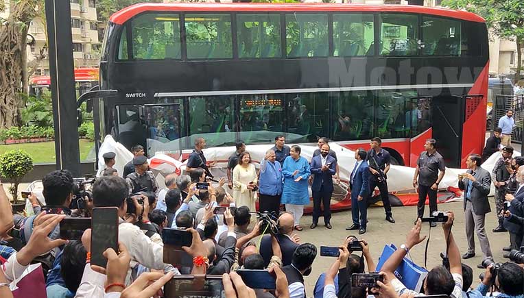 Ashok Leyland EV arm Switch Mobility unveils India’s 1st electric double-decker bus 