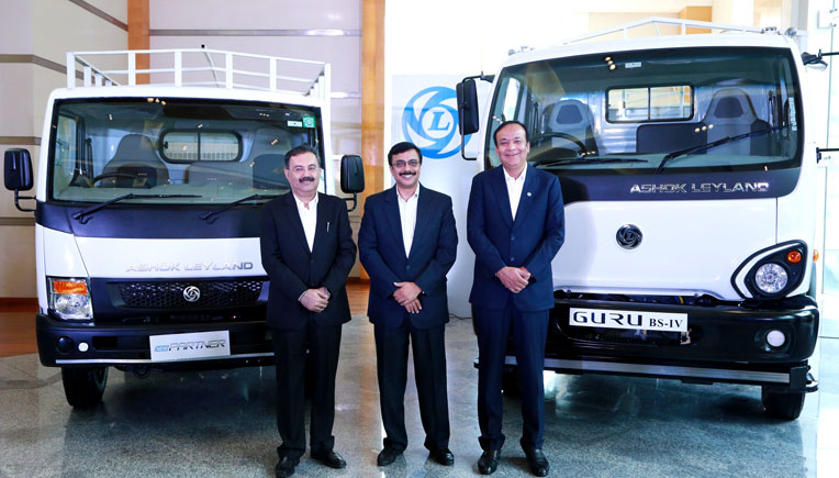 (L to R) Nitin Seth, President – Light Commercial Vehicles, Vinod K. Dasari, MD and CEO and Anuj Kathuria, President – Global Trucks