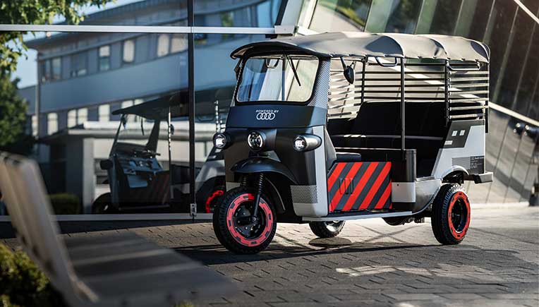 Audi e-tronAudi e-tron battery modules power electric rickshaws in India