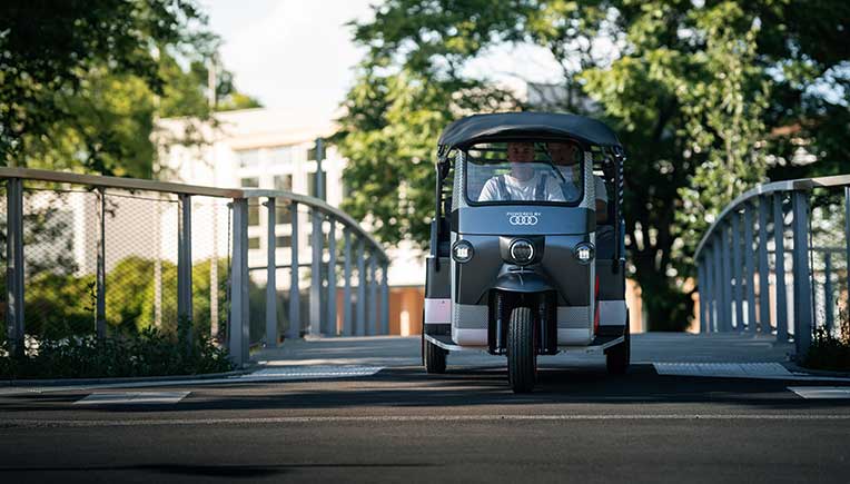 Audi e-tron battery modules power electric rickshaws in India