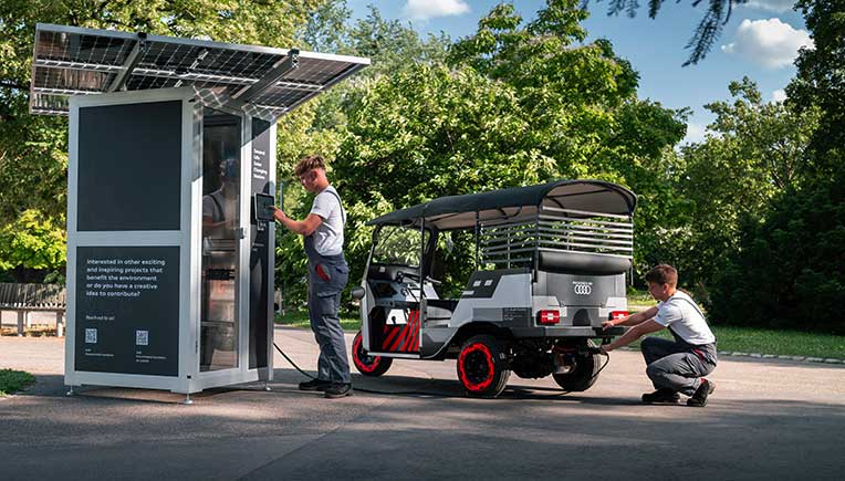 Audi e-tron battery modules power electric rickshaws in India
