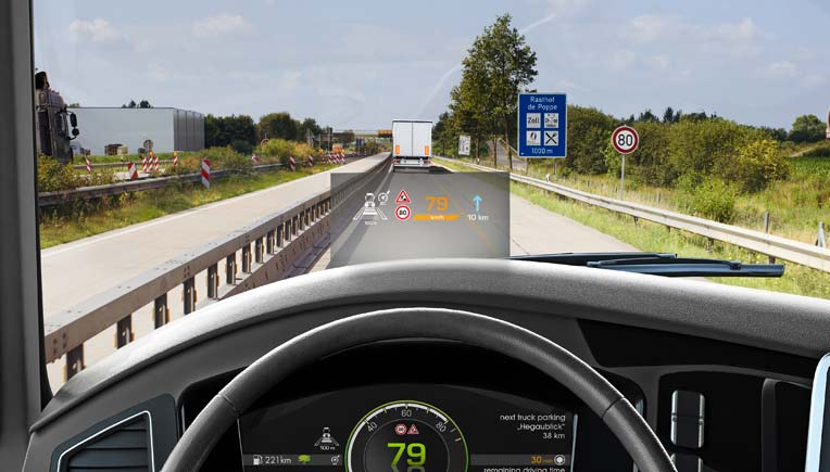 Head up display in CVs