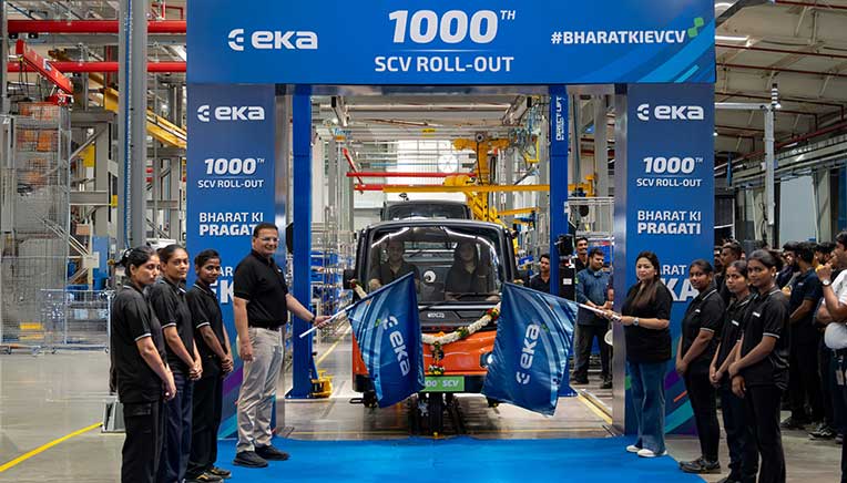 EKA Mobility flags-off 1000th SCV from Pune Plant