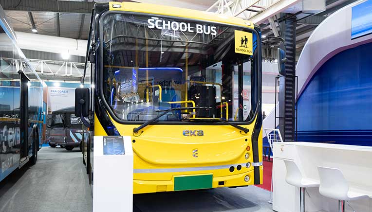 EKA Mobility unveils EKA 9M electric school bus at Prawaas 5.0