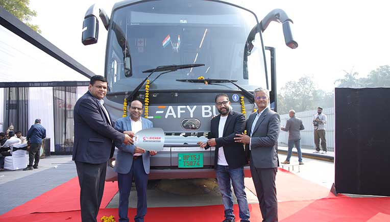 Eicher Trucks and Buses delivers 13.5m electric intercity sleeper bus