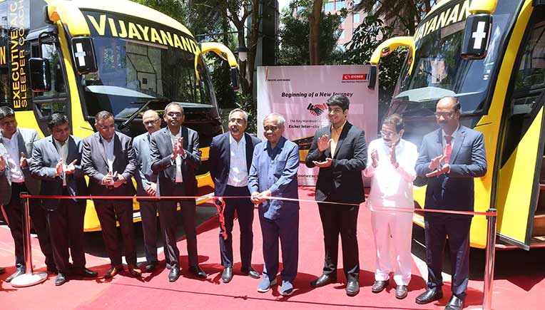Eicher delivers Intercity 13.5m AC sleeper buses to Vijayanand Travels 