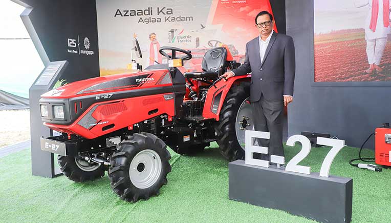 Montra Electric unveils electric tractor E-27 at EIMA Agrimach India 2025
