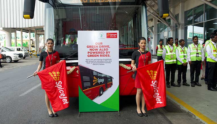 Harigo EngiWork launces e-tarmac buses for SpiceJet in Chennai