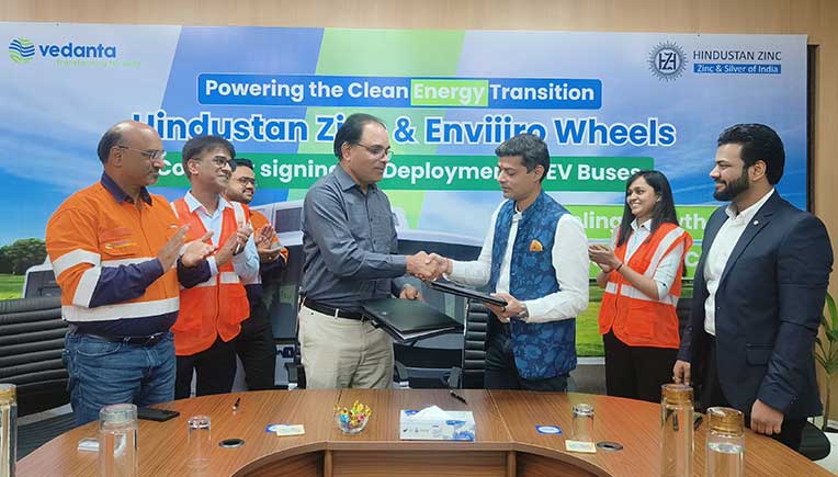 Hindustan Zinc MoU with Enviiiro Wheels Mobility for EV buses 