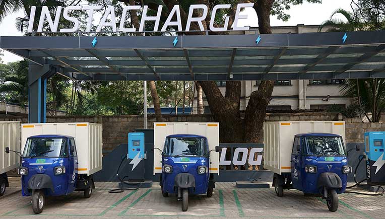 Insta Charging for Omega Seiki cargo EVs 
