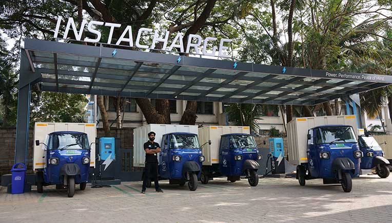 Insta Charging for Omega Seiki cargo EVs 