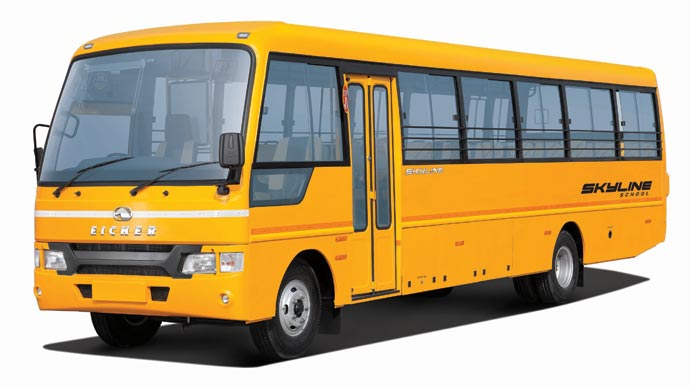 An Eicher school bus; For representation purpose only