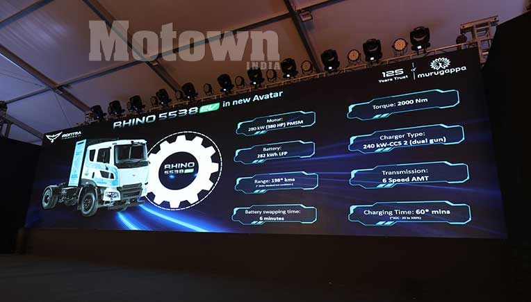 Montra Electric launches all new Rhino 5538 EV 4x2 TT at Rs 1.15 crore