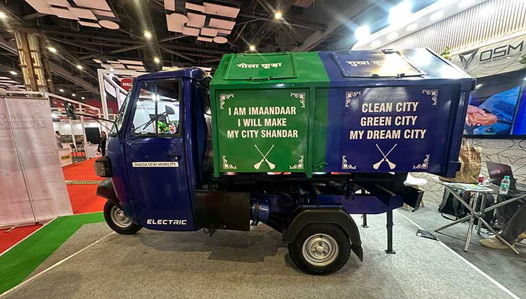 Omega Seiki Mobility showcases Rage+ Tipper at Municipalika 2026