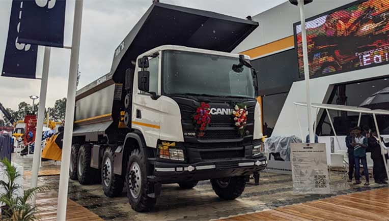 Scania India showcases top mining heavy tipper G-500 