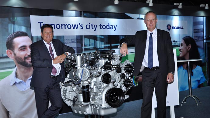Posing with an ethanol engine