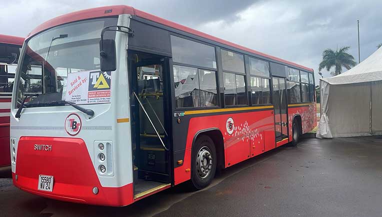 Switch Mobility showcases flagship EiV12 e bus at Mauritius Expo 2026