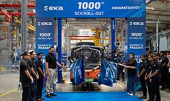 EKA Mobility flags-off 1000th SCV from Pune Plant