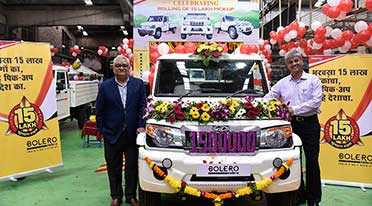 Mahindra rolls out 15th lakh Bolero Pick up vehicle from Kandivali plant