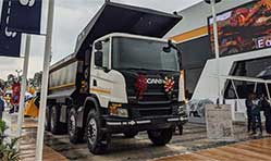Scania India showcases top mining heavy tipper G-500 