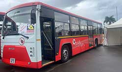 Switch Mobility showcases flagship EiV12 e bus at Mauritius Expo 2026