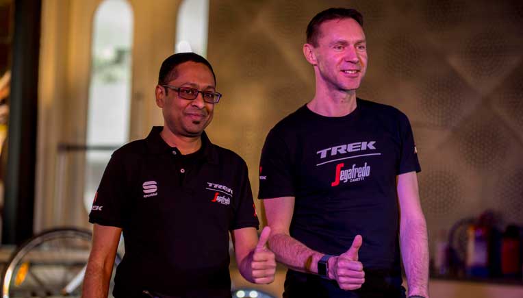 Jens-Voigt,-Former-Professional-Cyclist-and-Trek-Global-Brand-Ambassador-with-Navneet-Banka,-Country-Head,-Trek-Bikes