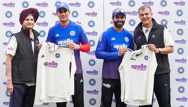 Apollo Tyres unveils logo on men’s cricket team jersey