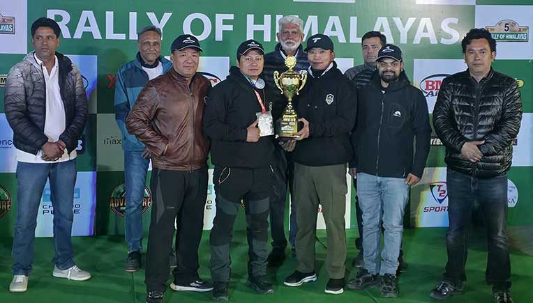 Arunachal Pradesh team is runner-up in Rally of Himalayas