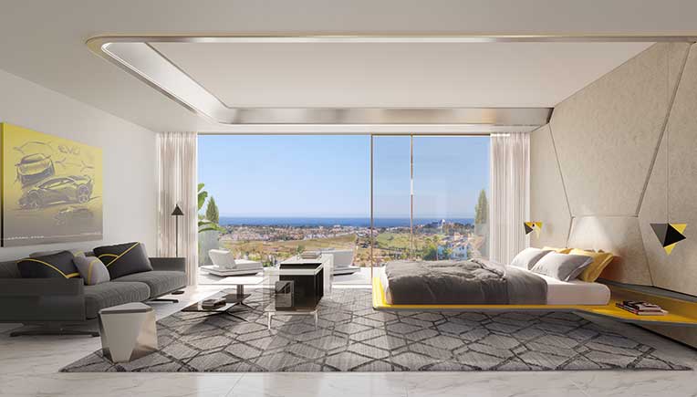 Automobili Lamborghini design features in the interiors of Spanish villas