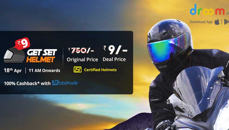 Droom helmet for Rs 9/-